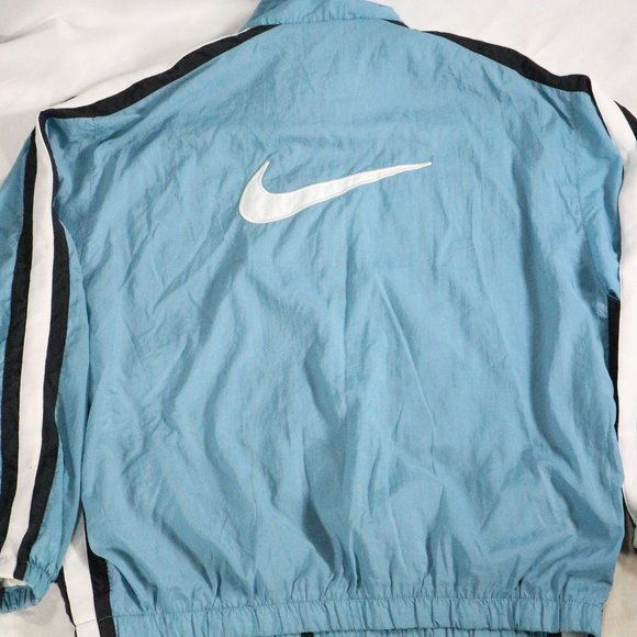 Nike Other - NIKE VTG Metallic Blue Zip Up Track Jacket Size XXL